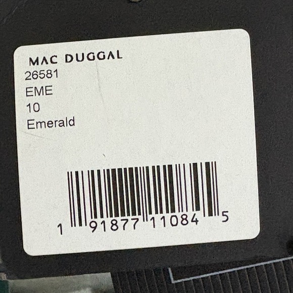 NWT Mac Duggal Womens Green One Shoulder Jersey Sheath Gown Size 10 - Picture 10 of 16